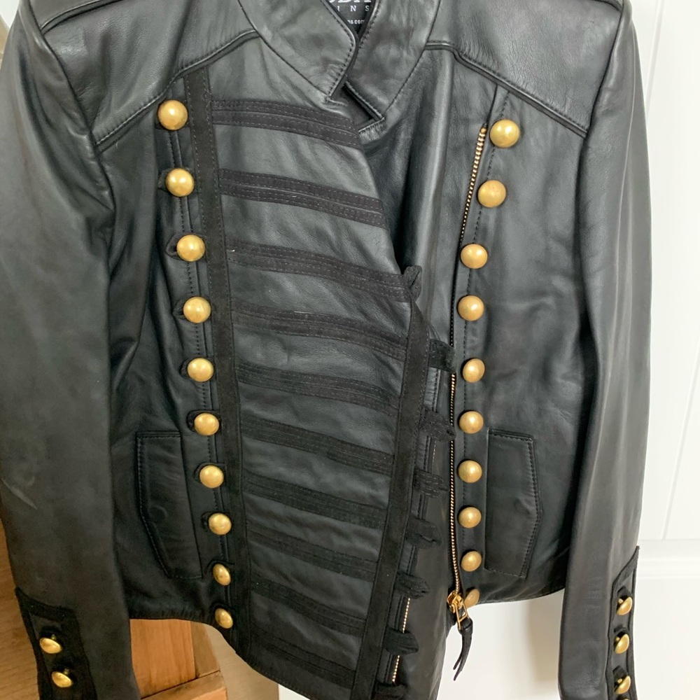 Boda Skins Napoleon leather jacket with gold